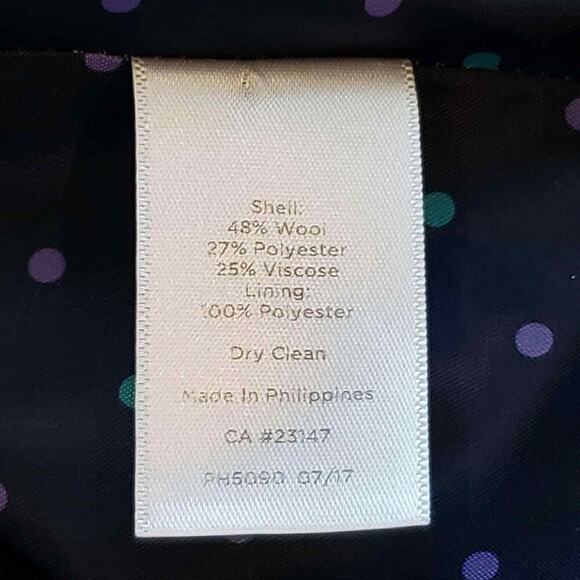 Talbots Blazer Women's Wool Long Sleeve Lined Jacket Blue Teal Size 8 - Picture 8 of 9